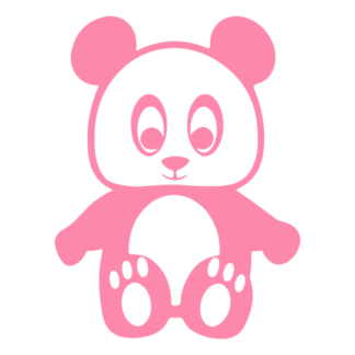 Hugging Panda Decal (Pink)